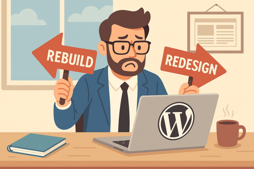 When to Rebuild vs. Redesign Your WordPress Site: A Professional Guide